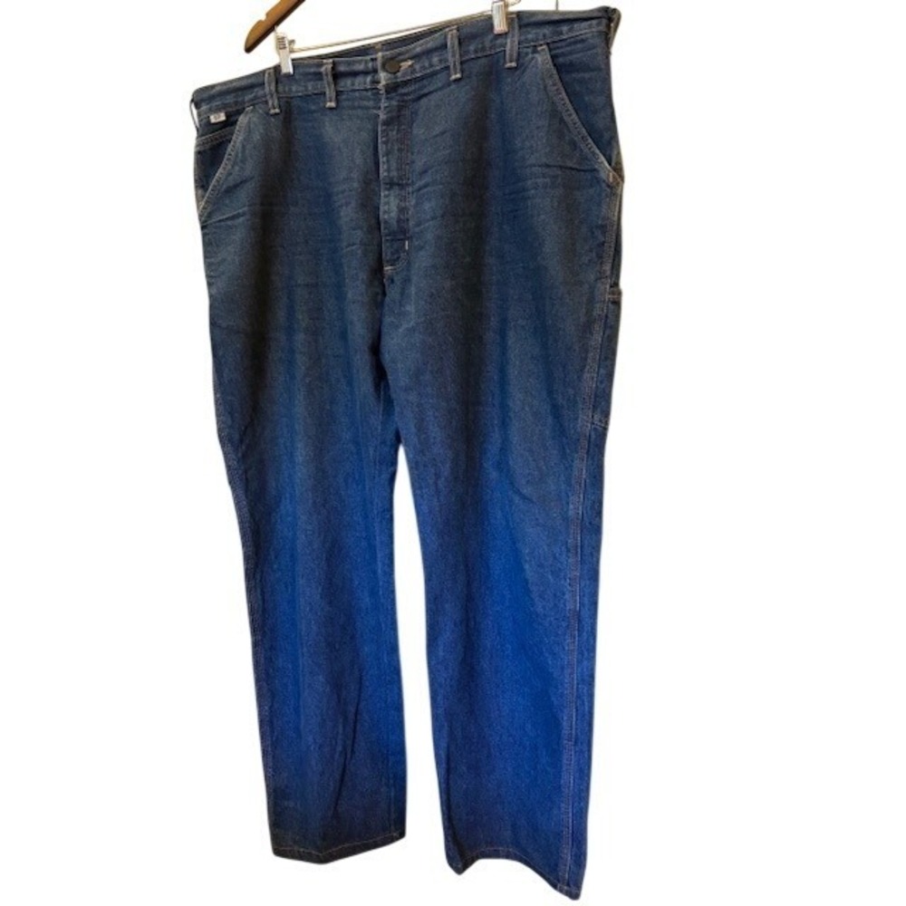 Carhartt FRB13 DNM Flame Resistant Work Jeans Mens 44x34 Indigo Blue Denim